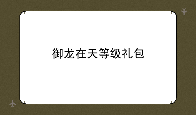 御龙在天等级礼包