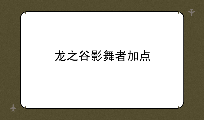 龙之谷影舞者加点