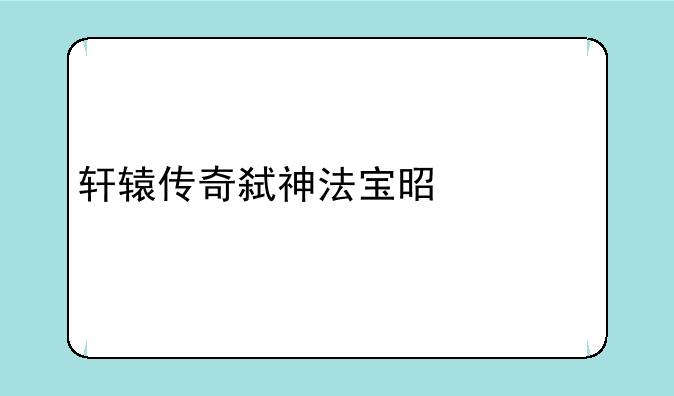 轩辕传奇弑神法宝是什么