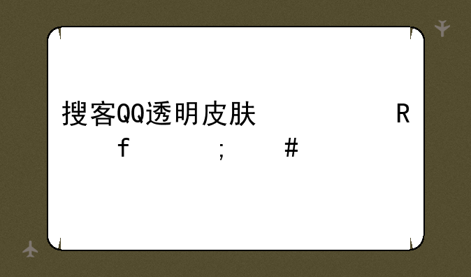 搜客QQ透明皮肤修改器怎么打不开？点开就成这样。