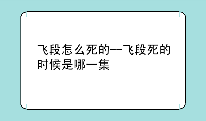 飞段怎么死的--飞段死的时候是哪一集