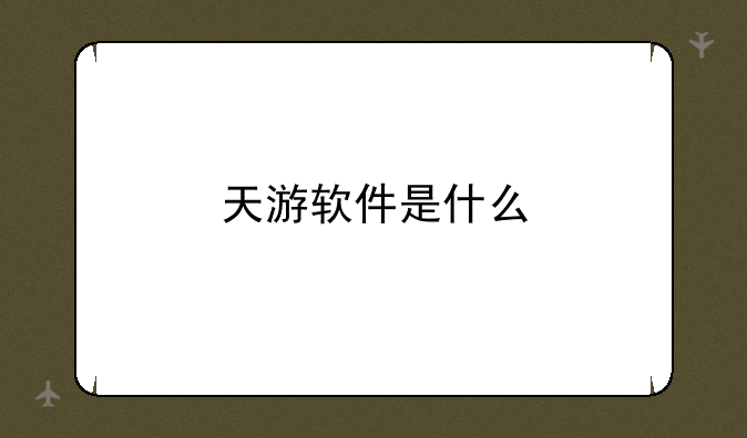 天游软件是什么